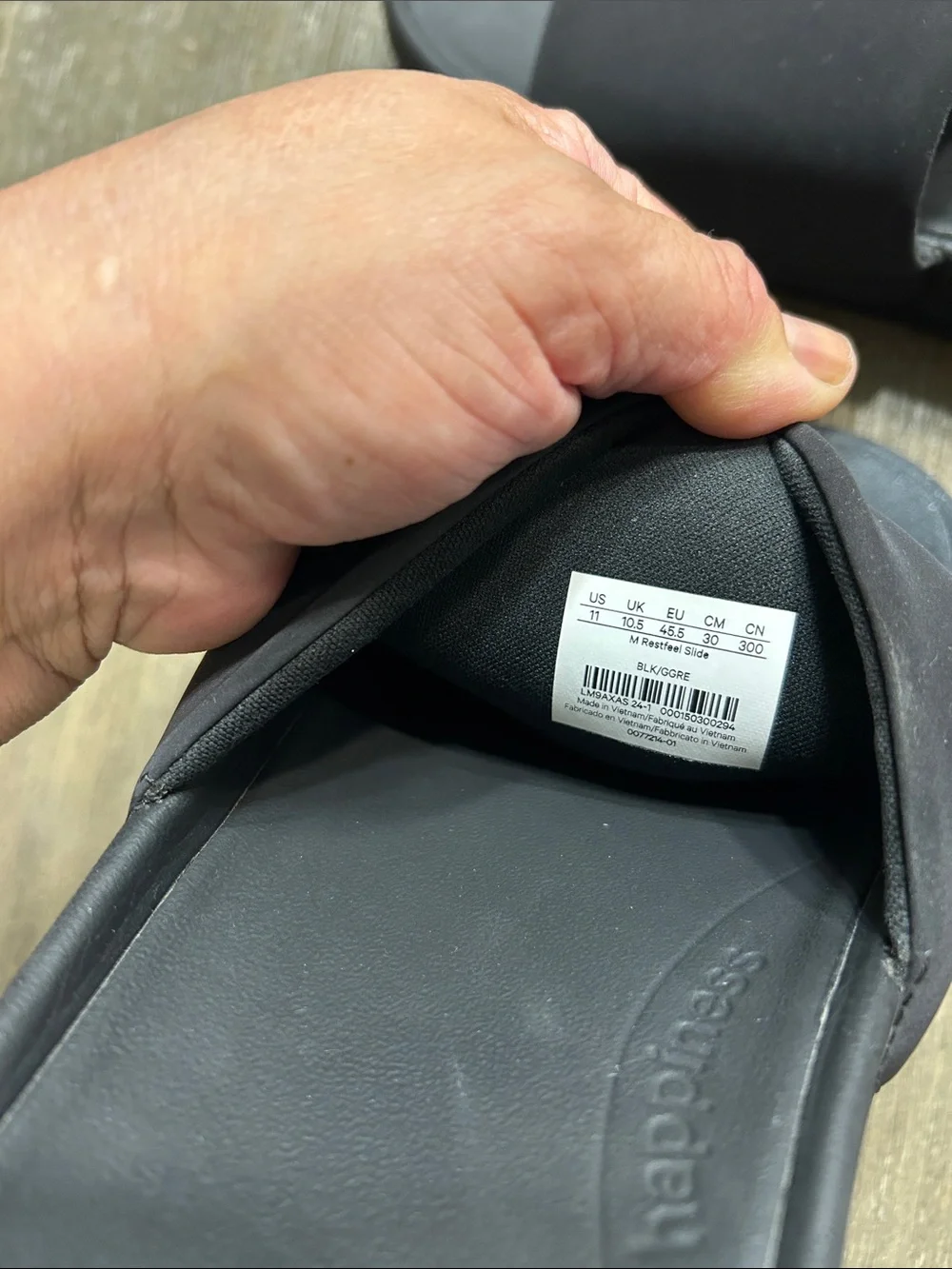 Lululemon Black Slide Black Sandals, Size 11, Gently Used.
